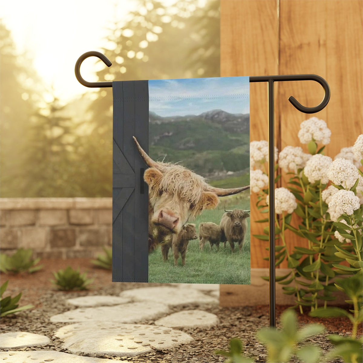 Peeking Cow Garden & House Banner