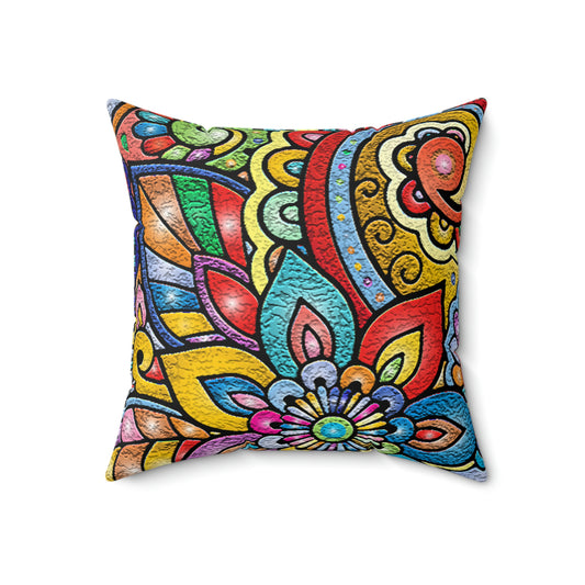 Crackle Image Spun Polyester Square Pillow