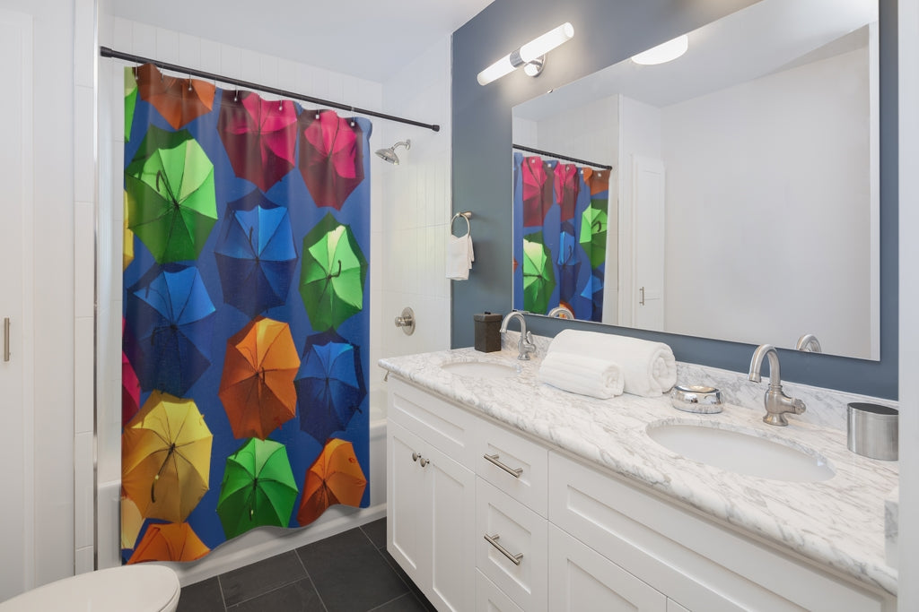 Shower Curtains 71x74 Colorful Umbrella's