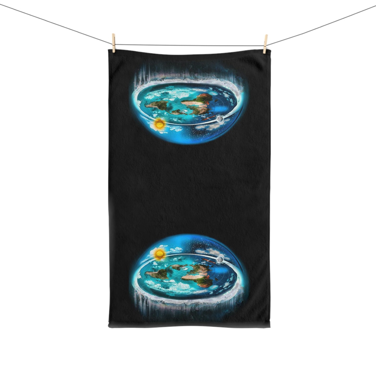 Flat Earth Hand Towel