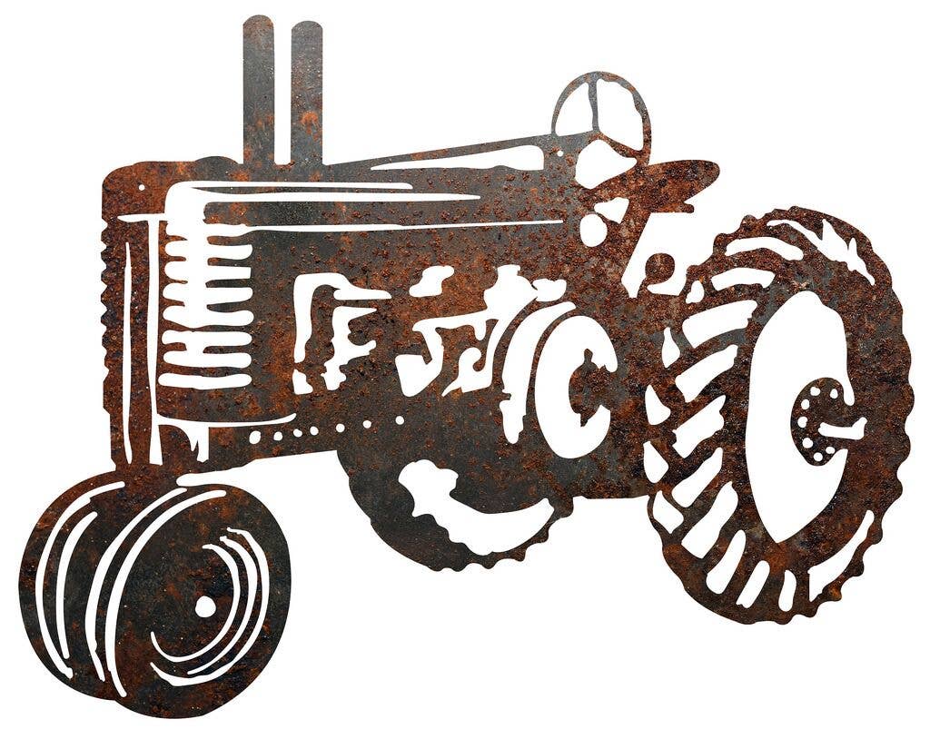 Rustic Metal Tractor Sign