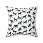 Black Dog AOP Spun Polyester Square Pillow