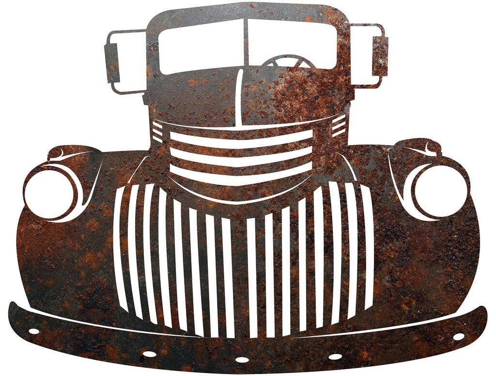 Rustic Metal Old Truck Sign