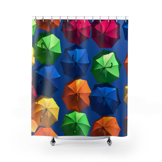 Shower Curtains 71x74 Colorful Umbrella's