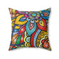 Crackle Image Spun Polyester Square Pillow