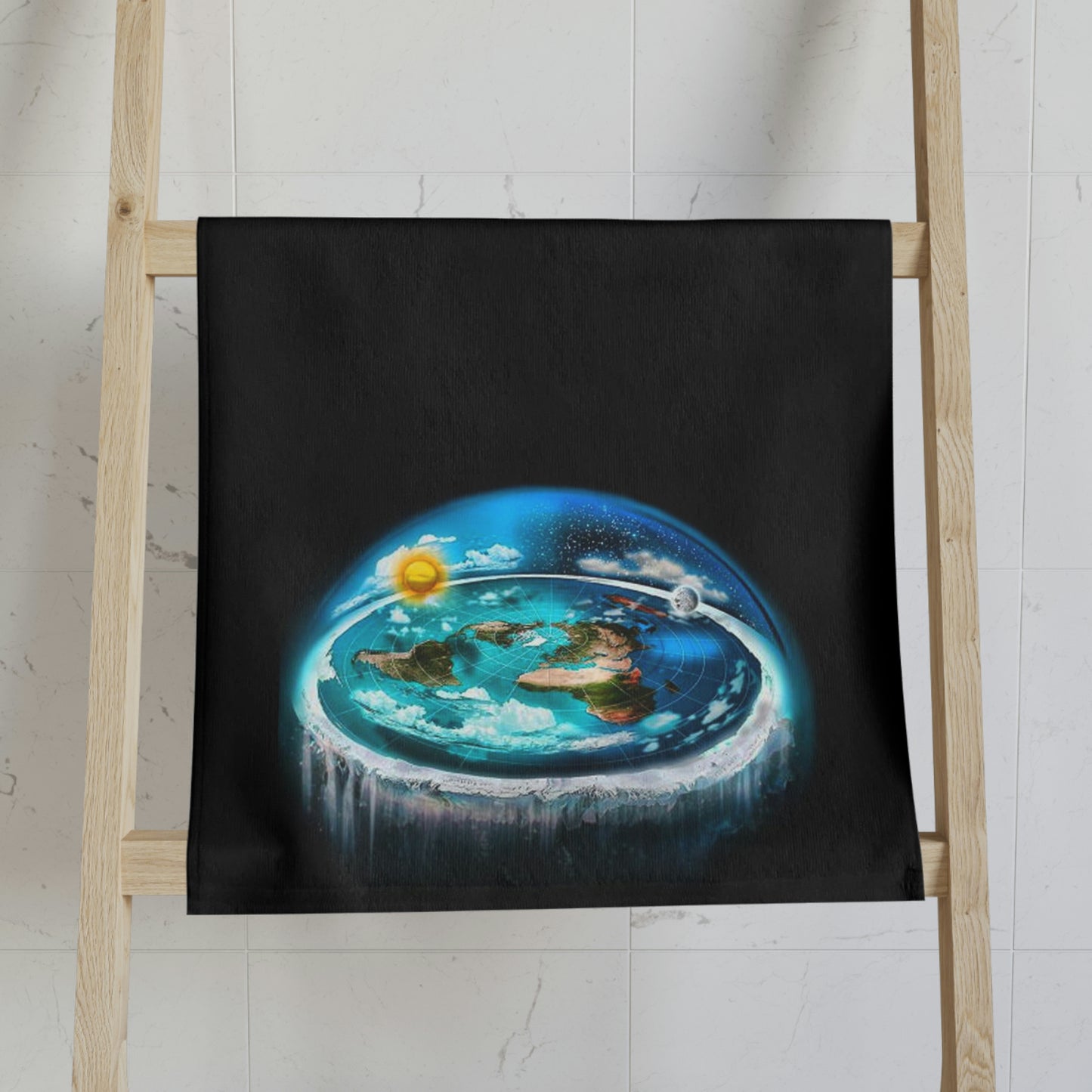 Flat Earth Hand Towel