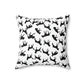 Black Dog AOP Spun Polyester Square Pillow