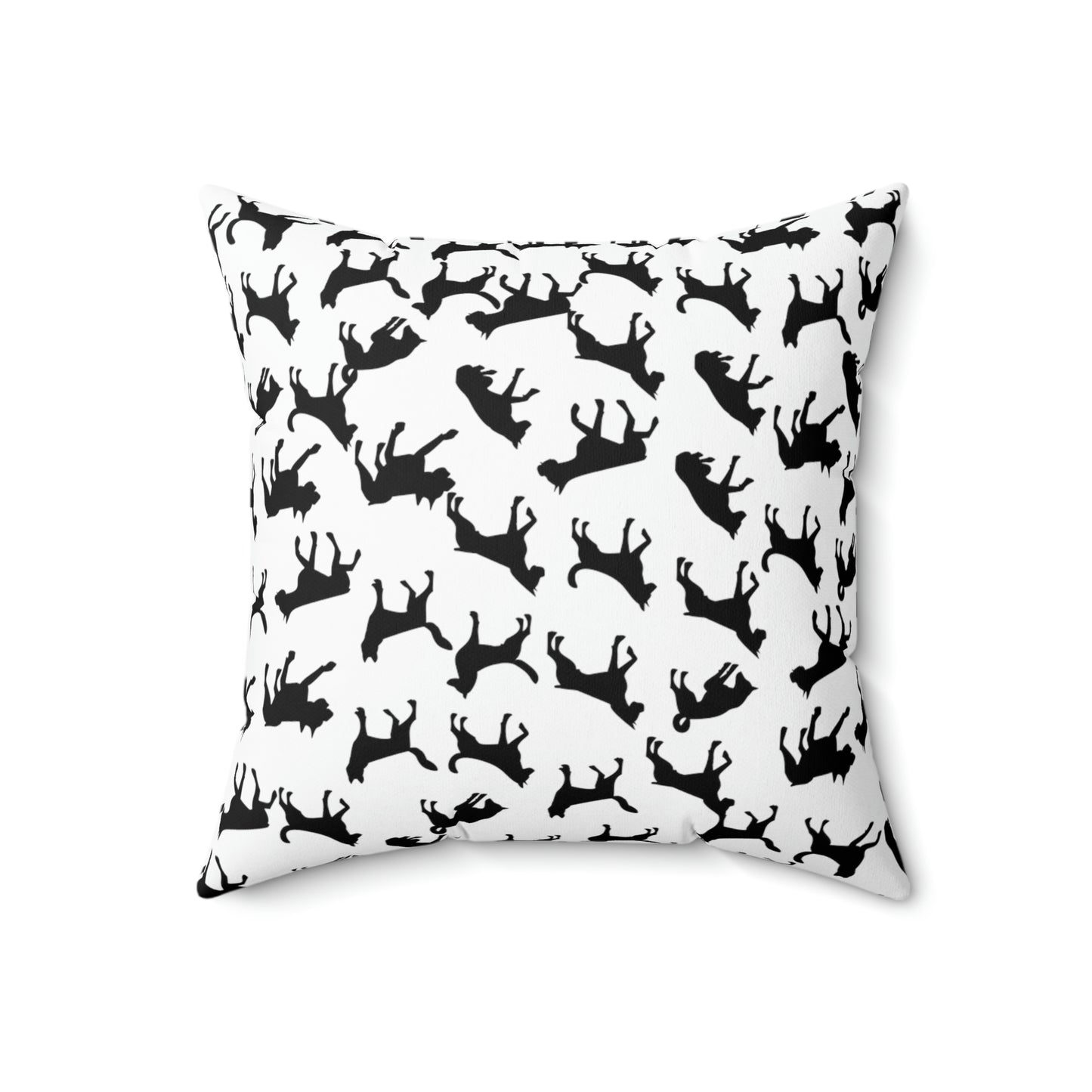 Black Dog AOP Spun Polyester Square Pillow
