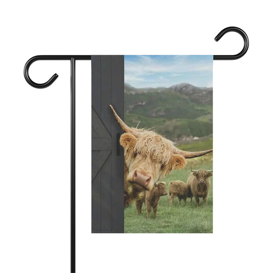 Peeking Cow Garden & House Banner