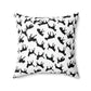 Black Dog AOP Spun Polyester Square Pillow