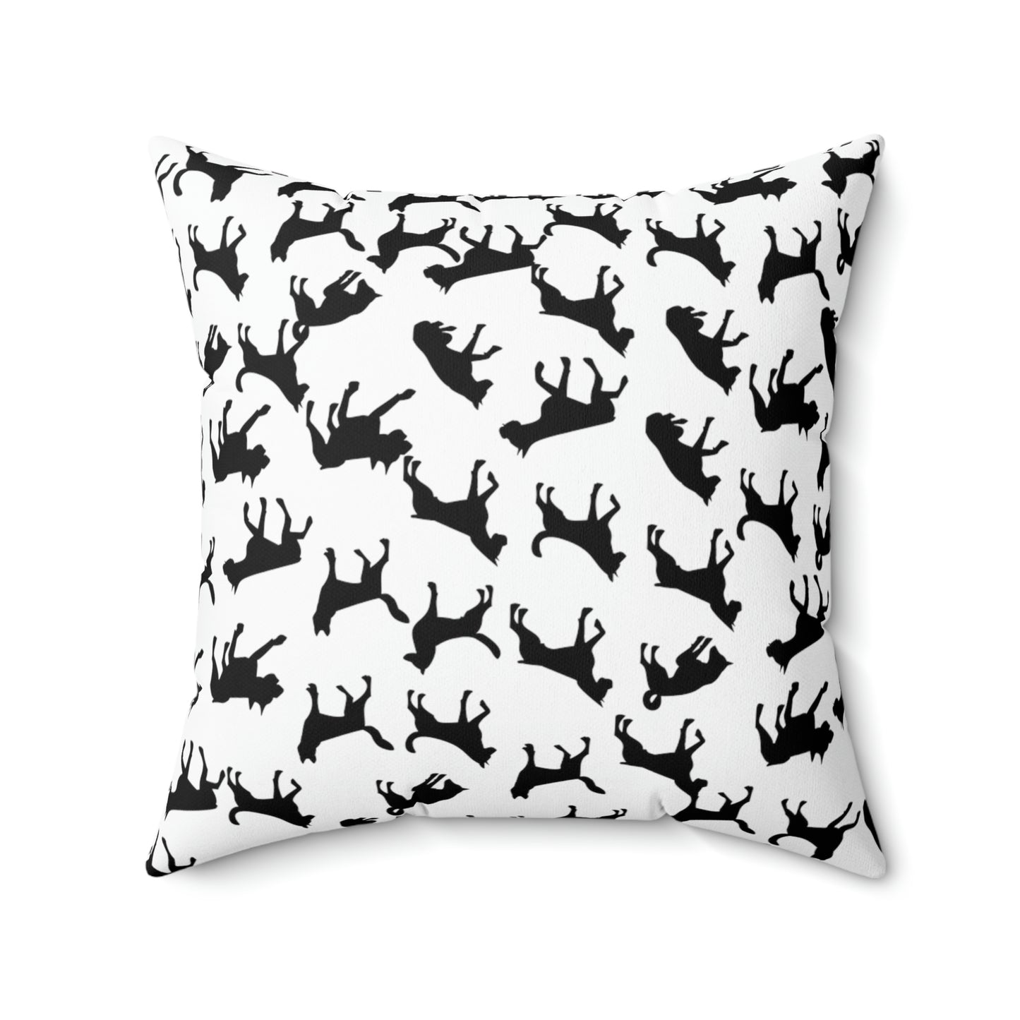 Black Dog AOP Spun Polyester Square Pillow