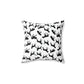 Black Dog AOP Spun Polyester Square Pillow