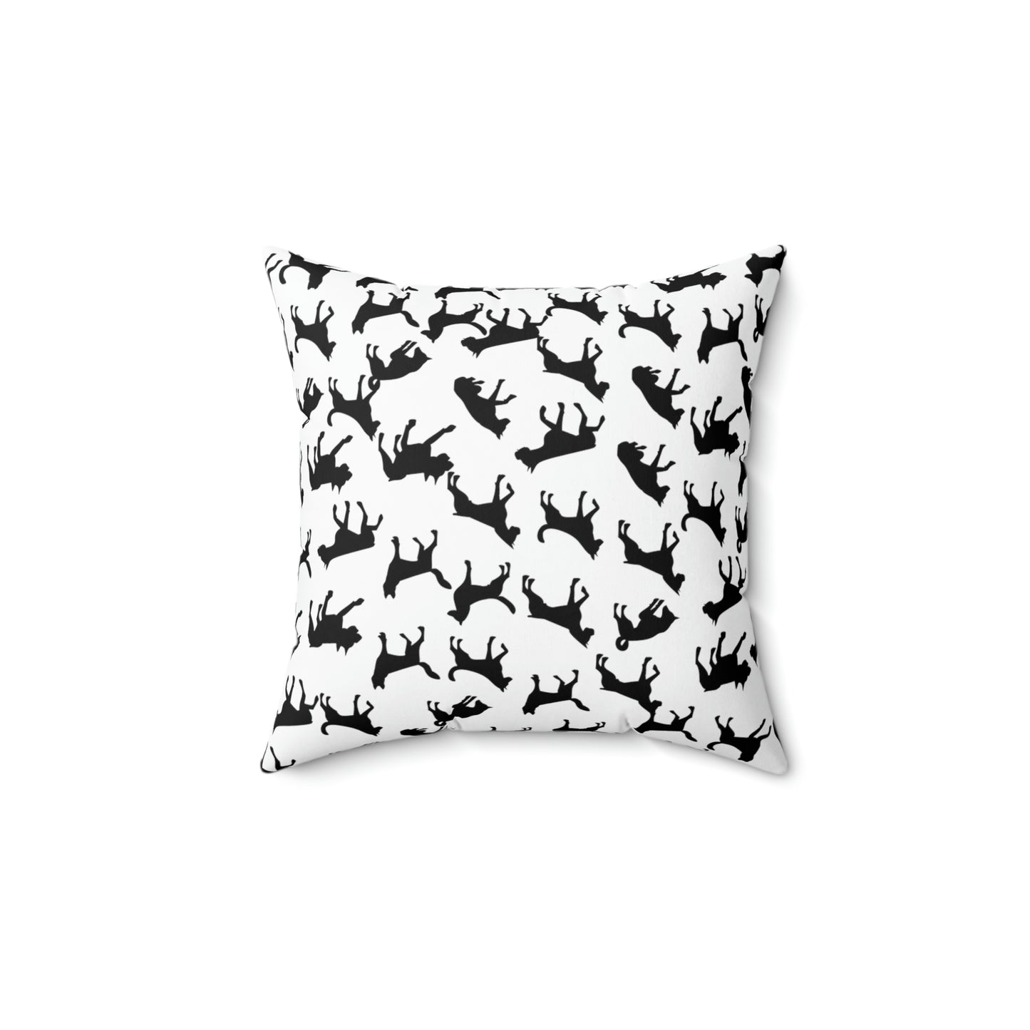 Black Dog AOP Spun Polyester Square Pillow