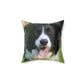 Border Collie Spun Polyester Square Pillow Case