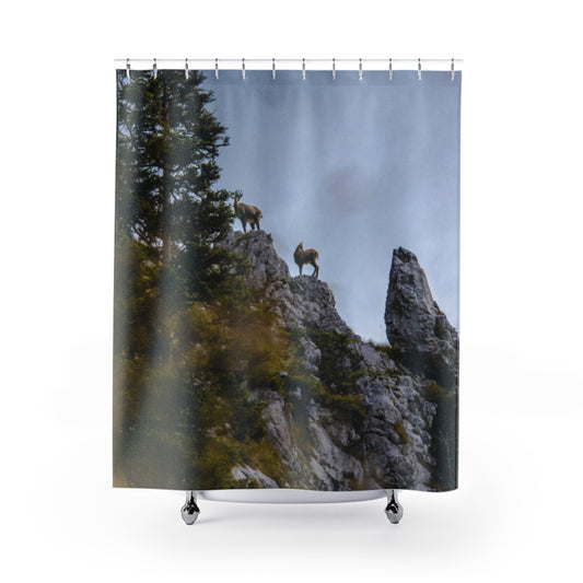 Shower Curtains 71x74 Rocky Mountain Goats