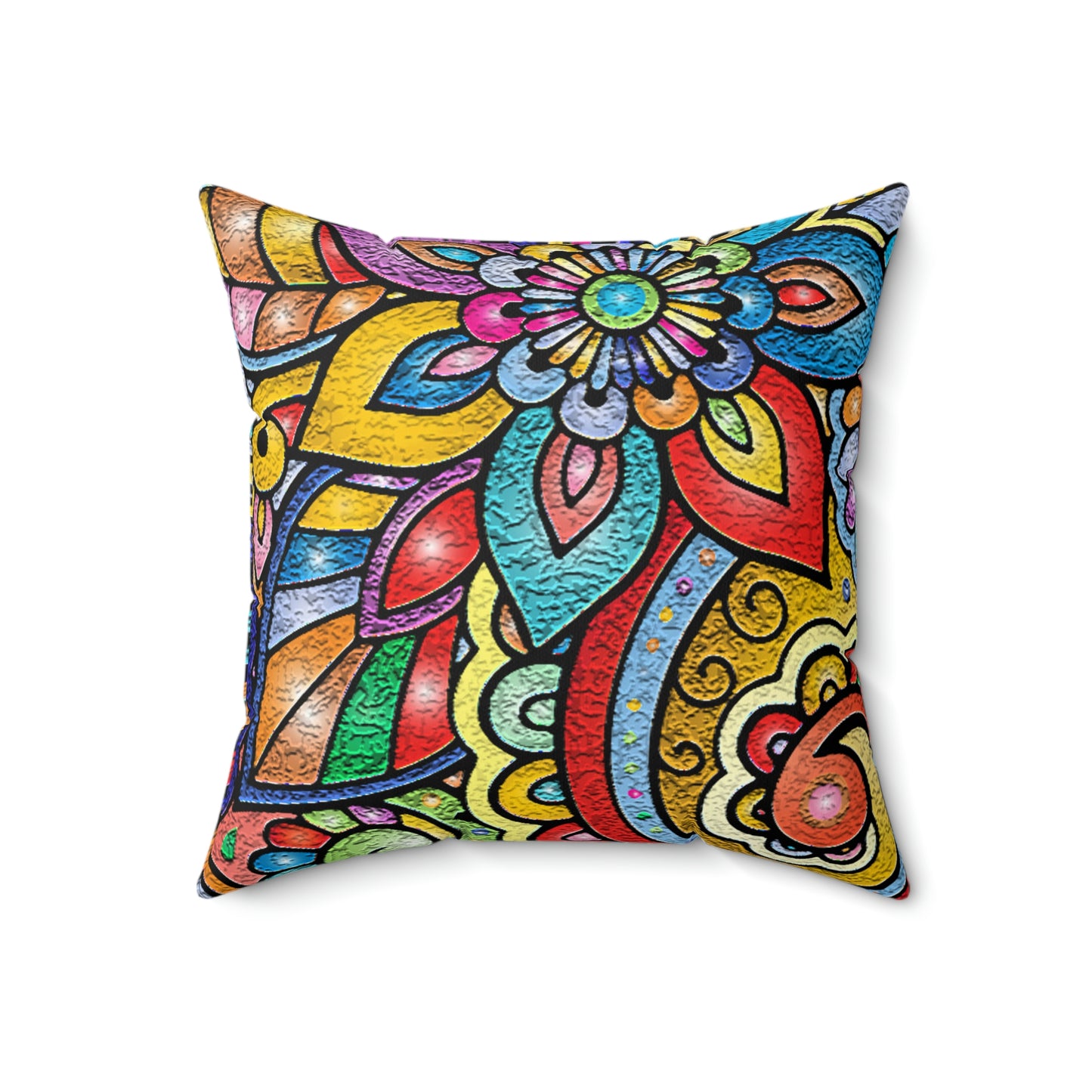 Crackle Image Spun Polyester Square Pillow