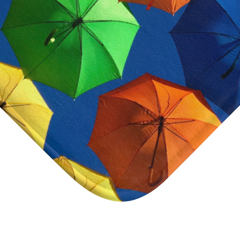 Bath Mat Colorful Umbrella's Large and Small Sizes