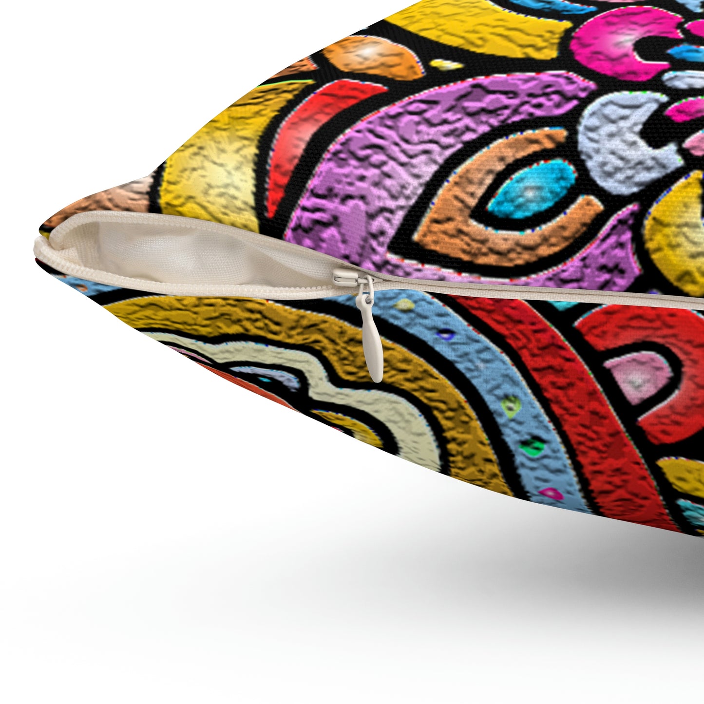 Crackle Image Spun Polyester Square Pillow