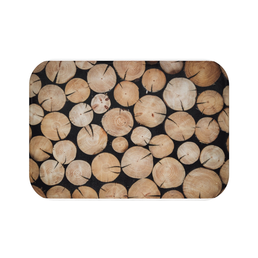 Bath Mat Wood Stack Large and Small Sizes