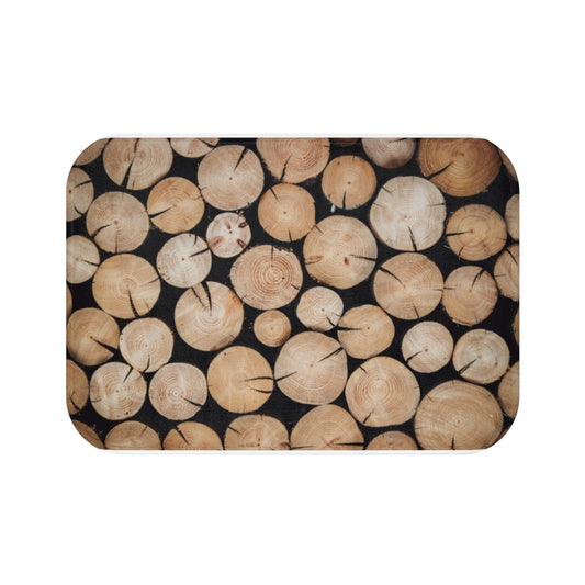 Bath Mat Wood Stack Large and Small Sizes