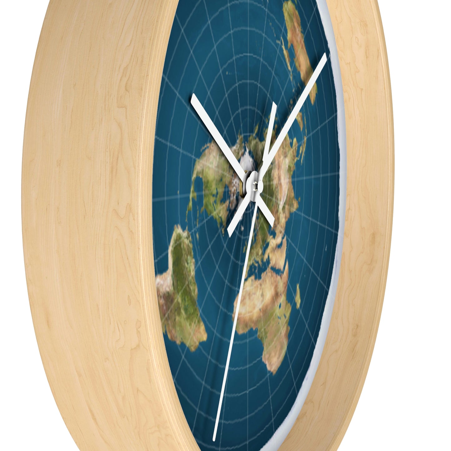 Flat Earth 10 inch Wall clock