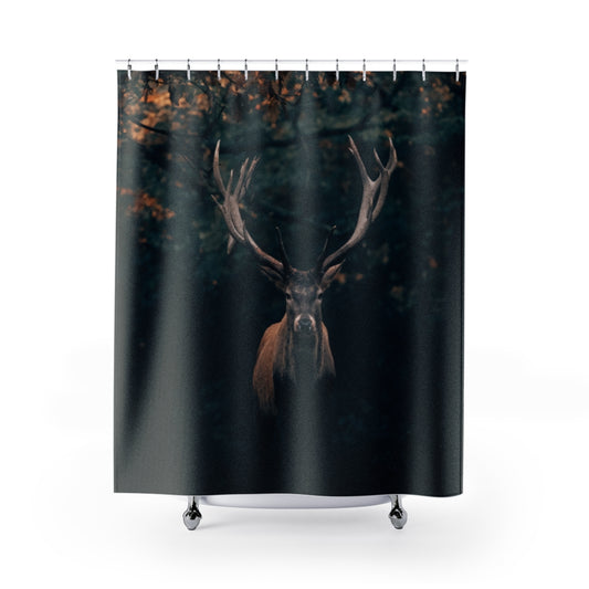 Shower Curtain - 71x74 Brown Deer - Photo by Philipp Pilz