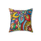 Crackle Image Spun Polyester Square Pillow