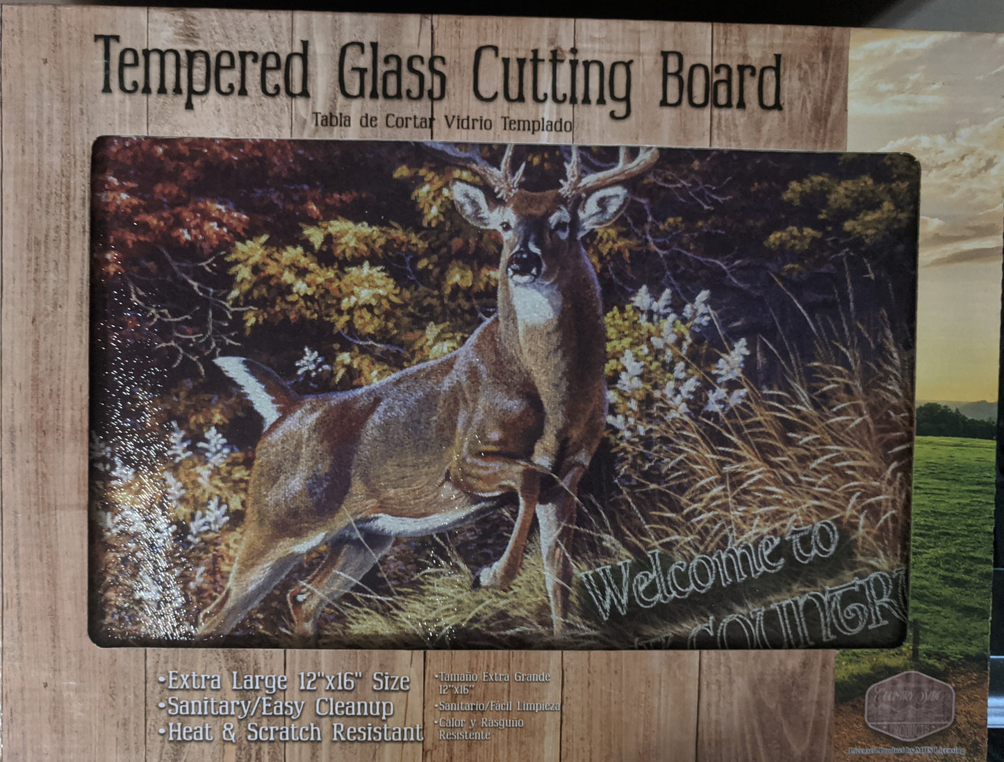 Welcome to Buck Country Tempered Glass Cutting Board 12"x16"