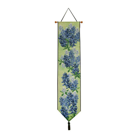 Blue Bonnet-9X41 Woven Tapestry Bell Pull