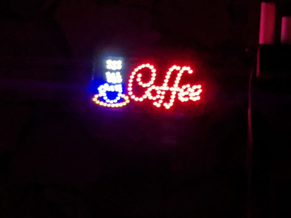 Coffee LED Motion Sign 19"x10"