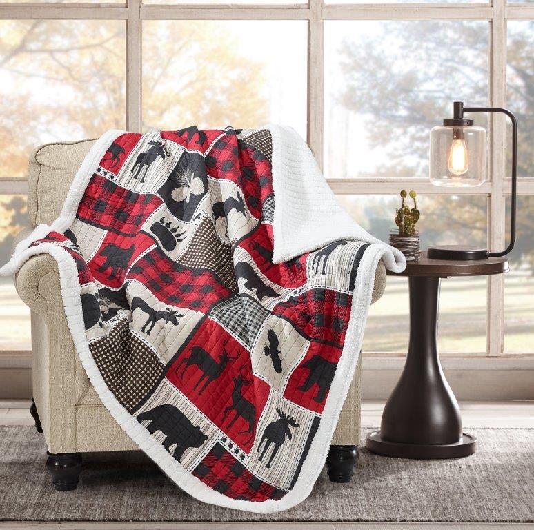 Lodge Life - Quilted Fleece Throw 50x60"