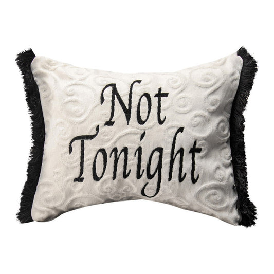 Tonight/Not Tonight Word Pillow 12.5x8 Throw Pillow