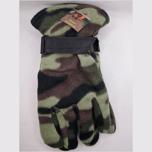 Camo Fleece Glove's - Men' Large