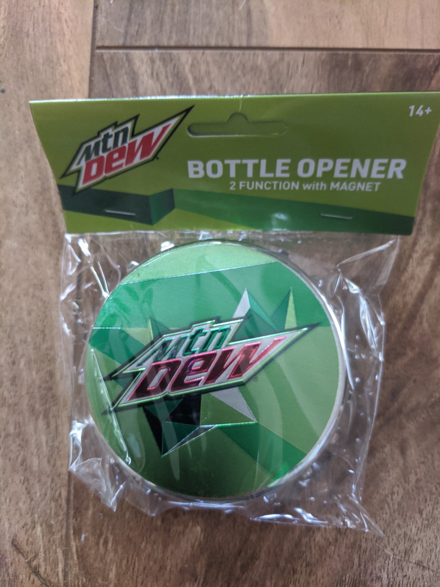 Mountain Dew Bottle Opener - Magnetic - 3.5" Diameter