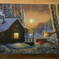 Golden Frost Cardinals LED Lighted Canvas Art 16"x12"