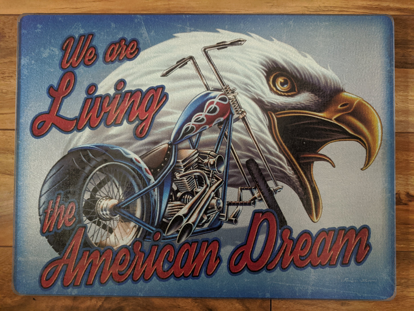 Living the American Dream Tempered Glass Cutting Board 12"x16"