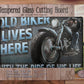 Old Biker Tempered Glass Cutting Board 12"x16"