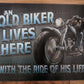 Old Biker Tempered Glass Cutting Board 12"x16"