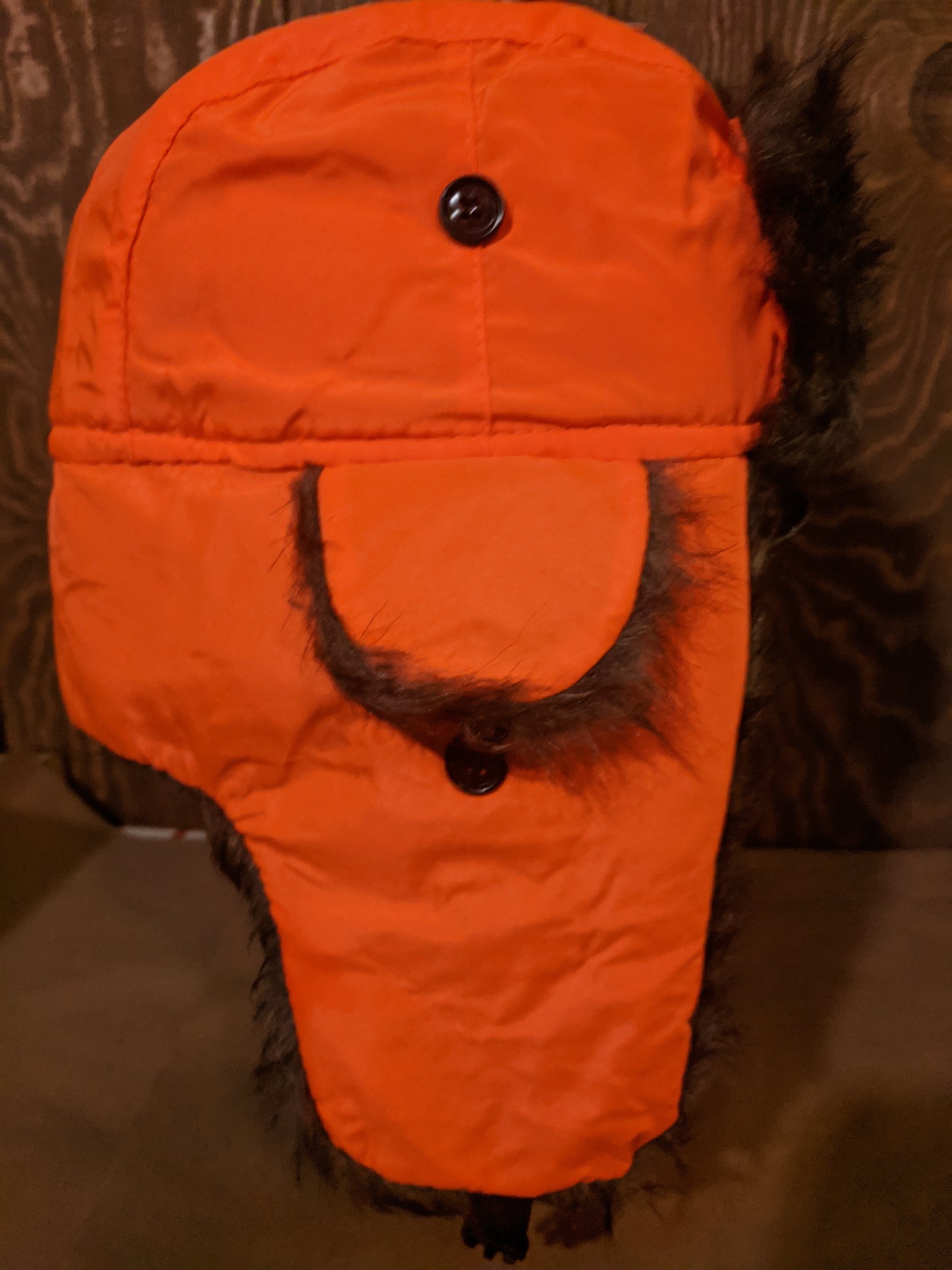 Hunters Trapper Cap - Safety Orange - Adult One size fits most