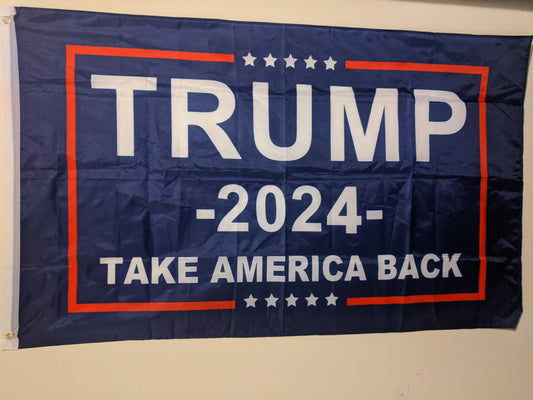 Trump 2024 - Take America Back 3'x5' Flag with Grommets