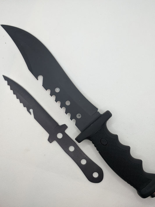 Belt Knife with additional Throwing Knife & sheath