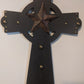 Wood & Metal Cross with Star