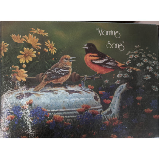 Morning Song Tempered Glass Cutting Board 12"x16"