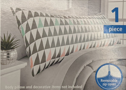 Body Pillow Cover - Mainstays - 20x54 Zippered Closure