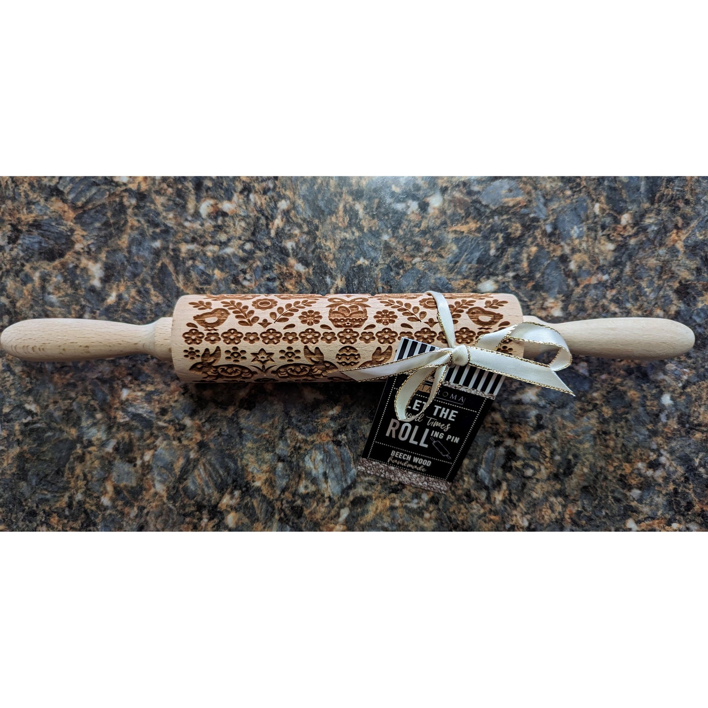 Spring Bunny Rolling Pin with Cookie Cutters