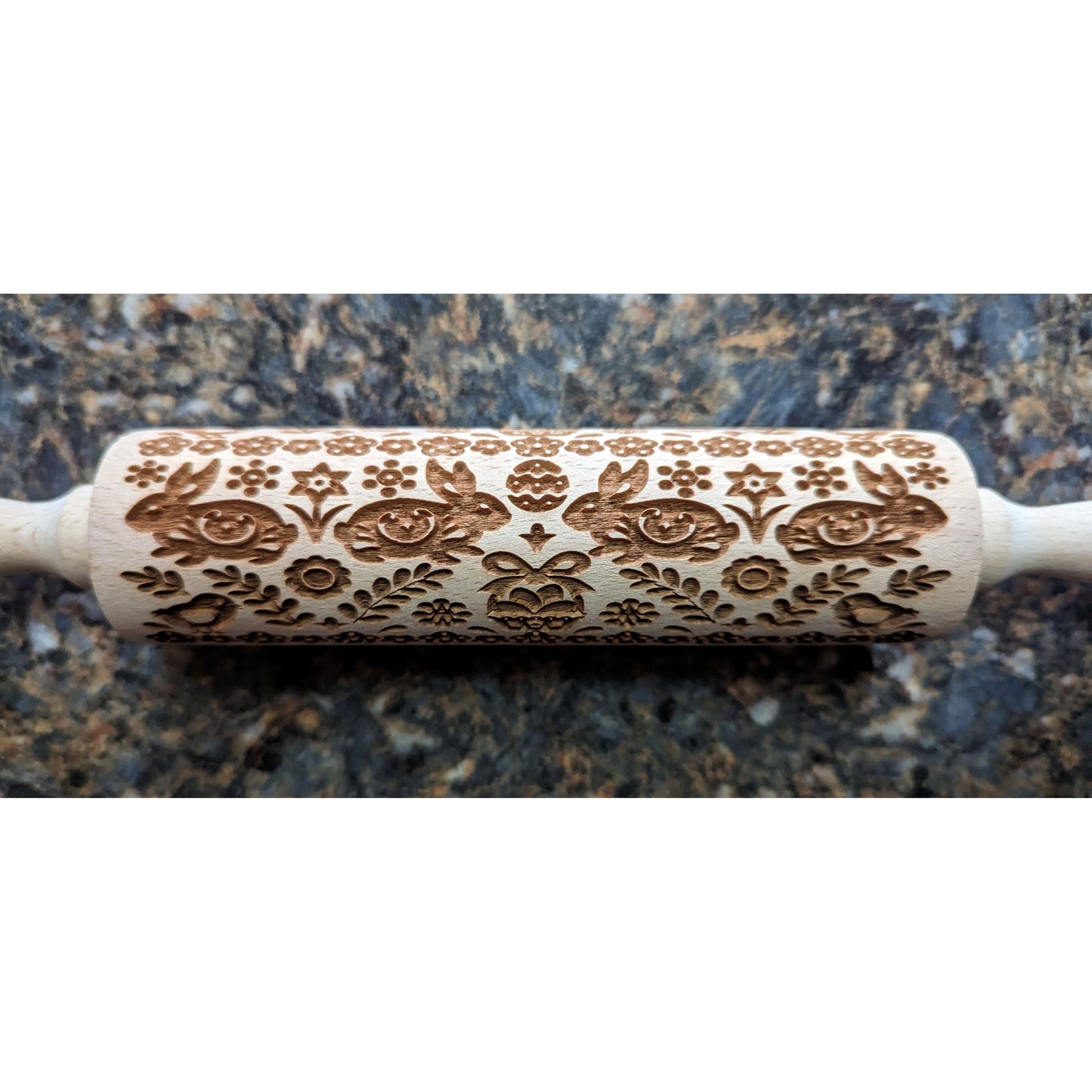 Spring Bunny Rolling Pin with Cookie Cutters