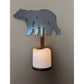 Hanging Metal Bear Candle holder with Battery operated candle