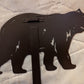 Hanging Metal Bear Candle holder with Battery operated candle