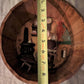Folk Art Barrel Diorama - 9" - Old Lady by the Fire