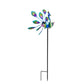 37"H Solar Peacock Staked Wind Spinner